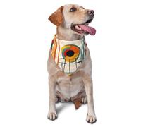 Dog Bandanas,Animated illustration Breathable Pet Scarf, Adjustable Washable Polyester Bandana for Small Medium Large Dogs and Cats, Soft Daily Fashion & Photo Prop Accessory for Boy Girl Puppy