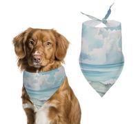 Dog Bandanas Beach Scene Sand Seashells And Starfish Dog Scarf Bib Kerchief For Pets Large: 70 * 30 CM