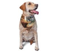 Dog Bandanas,Beautiful fairy tale town Breathable Pet Scarf, Adjustable Washable Polyester Bandana for Small Medium Large Dogs and Cats, Soft Daily Fashion & Photo Prop Accessory for Boy Girl Puppy