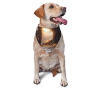 Dog Bandanas,Beautiful path under the sunset Breathable Pet Scarf, Adjustable Washable Polyester Bandana for Small Medium Large Dogs and Cats, Soft Daily Fashion