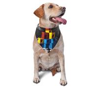 Dog Bandanas, Black and white 3D rendering Full Print Pet Scarf, Adjustable Breathable Bandana for Small Medium Large Dogs, Independence Day Costume Accessory