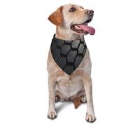 Dog Bandanas, Black hexagonal grid Full Print Pet Scarf, Adjustable Breathable Bandana for Small Medium Large Dogs, Independence Day Costume Accessory