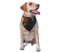 Dog Bandanas,Brick house Breathable Pet Scarf, Adjustable Washable Polyester Bandana for Small Medium Large Dogs and Cats, Soft Daily Fashion & Photo Prop Accessory for Boy Girl Puppy