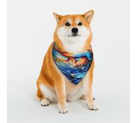 Dog Bandanas Bulk Pack of Pet Scarves for Boys and Girls Perfect for St. Patrick's Day Easter and Birthdays Colorful Flying Fish