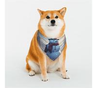 Dog Bandanas Bulk Pack of Pet Scarves for Boys and Girls Perfect for St. Patrick's Day Easter and Birthdays Giant Christmas Snowman on the Street