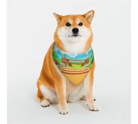Dog Bandanas Bulk Pack of Pet Scarves for Boys and Girls Perfect for St. Patrick's Day Easter and Birthdays Cartoon Seaside Park