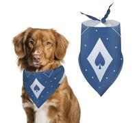 Dog Bandanas Card Blue White Diamond Dog Scarf Bib Kerchief For Pets Large: 70 * 30 CM