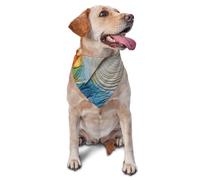 Dog Bandanas,chasing the light Breathable Pet Scarf, Adjustable Washable Polyester Bandana for Small Medium Large Dogs and Cats, Soft Daily Fashion & Photo Prop Accessory for Boy Girl Puppy