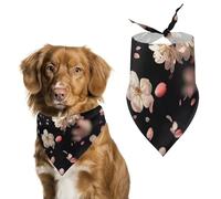 Dog Bandanas Cherry Blossom Petals Beautiful Dog Scarf Bib Kerchief For Pets Large: 70 * 30 CM