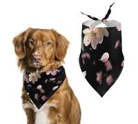 Dog Bandanas Cherry Blossom Petals Beautiful Dog Scarf Bib Kerchief For Pets Large: 70 * 30 CM