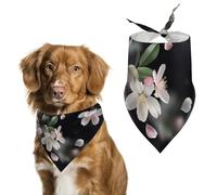Dog Bandanas Cherry Blossom Petals Beautiful Dog Scarf Bib Kerchief For Pets Large: 70 * 30 CM