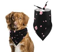 Dog Bandanas Cherry Blossoms Pink Petals Dog Scarf Bib Kerchief For Pets Large: 70 * 30 CM