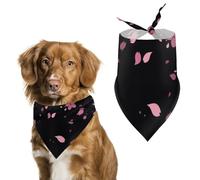 Dog Bandanas Cherry Blossoms Pink Petals Dog Scarf Bib Kerchief For Pets Large: 70 * 30 CM