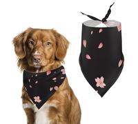Dog Bandanas Cherry Blossoms Pink Petals Dog Scarf Bib Kerchief For Pets Large: 70 * 30 CM