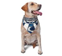 Dog Bandanas, Chess Full Print Pet Scarf, Adjustable Breathable Bandana for Small Medium Large Dogs, Independence Day Costume Accessory
