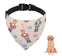 Dog Bandanas Christmas Nutcracker Wreath For Large Dogs Medium Dogs Small Washable Adjustable Scarf For Reusable Dog Accessories Accessories Grooming Parties And Daily Wear