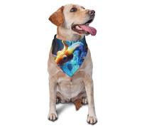 Dog Bandanas, Colorful animals Full Print Pet Scarf, Adjustable Breathable Bandana for Small Medium Large Dogs, Independence Day Costume Accessory