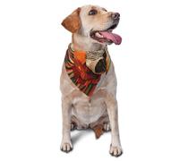 Dog Bandanas, Colorful birds Full Print Pet Scarf, Adjustable Breathable Bandana for Small Medium Large Dogs, Independence Day Costume Accessory