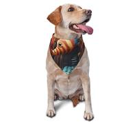 Dog Bandanas, Colorful fish Full Print Pet Scarf, Adjustable Breathable Bandana for Small Medium Large Dogs, Independence Day Costume Accessory