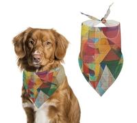 Dog Bandanas Colorful Math Science Geometric Dog Scarf Bib Kerchief For Pets Large: 70 * 30 CM