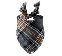 Dog Bandanas, Cotton Plaid Dog Scarfs Washable Triangle Pet Bibs Kerchief for Small Dogs Medium Large Dogs,Black