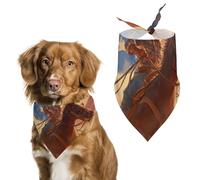 Dog Bandanas Cowboy Riding Horse American Flag Dog Scarf Bib Kerchief For Pets Large: 70 * 30 CM