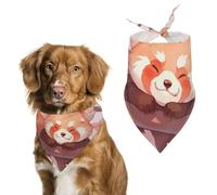 Dog Bandanas Cute Red Panda Cherry Blossom Dog Scarf Bib Kerchief For Pets Large: 70 * 30 CM