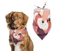 Dog Bandanas Cute Red Panda Cherry Blossom Dog Scarf Bib Kerchief For Pets Large: 70 * 30 CM