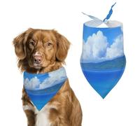 Dog Bandanas Dolphins Jumping Blue Sky Dog Scarf Bib Kerchief For Pets Large: 70 * 30 CM