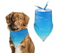 Dog Bandanas Dolphins Jumping Blue Sky Dog Scarf Bib Kerchief For Pets Large: 70 * 30 CM