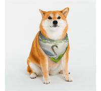Dog Bandanas Double-Sided Printed Pet Scarves for Boys and Girls Perfect for Spring, Easter and Birthdays Goose in the Lake