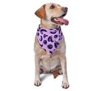 Dog Bandanas, Eggplant Print Purple Triangle Bibs Dog Scarfs Dog Handkerchief, Cute Dog Accessories Dog Bandanas