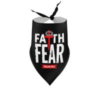 Dog Bandanas Faith Over Fear Psalms 118 6 Christian Puppy Pet V-Neck Bibs Scarf Triangle Adjustable Kerchief Accessories for Small Medium Large Puppy Cat