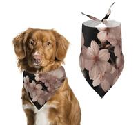 Dog Bandanas Falling Cherry Blossom Petals Dog Scarf Bib Kerchief For Pets Large: 70 * 30 CM