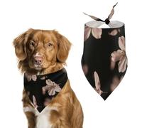 Dog Bandanas Falling Cherry Blossom Petals Dog Scarf Bib Kerchief For Pets Large: 70 * 30 CM