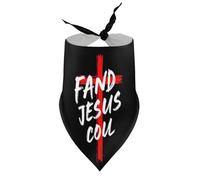 Dog Bandanas Find Jesus Cross Red Puppy Pet V-Neck Bibs Scarf Triangle Adjustable Kerchief Accessories for Small Medium Large Puppy Cat
