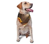 Dog Bandanas, Golden Heavenly Light, Rose Background Full Print Pet Scarf, Adjustable Breathable Bandana for Small Medium Large Dogs, Independence Day Costume Accessory