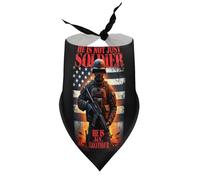 Dog Bandanas He isJust A Soldier He is My Brother (1) Puppy Pet V-Neck Bibs Scarf Triangle Adjustable Kerchief Accessories for Small Medium Large Puppy Cat