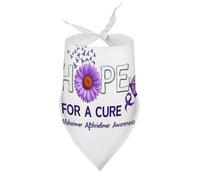 Dog Bandanas Hope for A Cure Alzheimer's Awareness 1 Puppy Pet V-Neck Bibs Scarf Triangle Adjustable Kerchief Accessories for Small Medium Large Puppy Cat