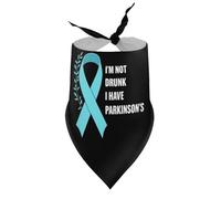 Dog Bandanas I Have Parkinson's Awareness I'mDrunk Puppy Pet V-Neck Bibs Scarf Triangle Adjustable Kerchief Accessories for Small Medium Large Puppy Cat