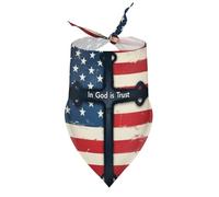 Dog Bandanas in God is Trust Cross on America Flag Puppy Pet V-Neck Bibs Scarf Triangle Adjustable Kerchief Accessories for Small Medium Large Puppy Cat