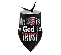 Dog Bandanas in God is Trust Puppy Pet V-Neck Bibs Scarf Triangle Adjustable Kerchief Accessories for Small Medium Large Puppy Cat