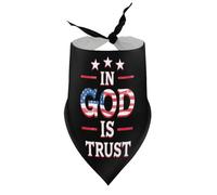 Dog Bandanas in God We Trust USA Flag Puppy Pet V-Neck Bibs Scarf Triangle Adjustable Kerchief Accessories for Small Medium Large Puppy Cat