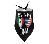 Dog Bandanas It's in MyMexico and USA Heart Flags Puppy Pet V-Neck Bibs Scarf Triangle Adjustable Kerchief Accessories for Small Medium Large Puppy Cat
