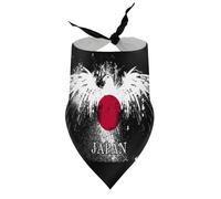 Dog Bandanas Japan Japanese Flag America Eagle Puppy Pet V-Neck Bibs Scarf Triangle Adjustable Kerchief Accessories for Small Medium Large Puppy Cat