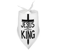 Dog Bandanas Jesus is King Cross 1 Puppy Pet V-Neck Bibs Scarf Triangle Adjustable Kerchief Accessories for Small Medium Large Puppy Cat