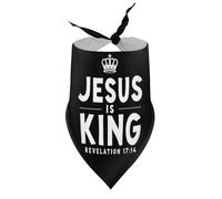 Dog Bandanas Jesus is King Crown Revelation Puppy Pet V-Neck Bibs Scarf Triangle Adjustable Kerchief Accessories for Small Medium Large Puppy Cat