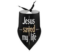 Dog Bandanas Jesus Saved My Life Religious Cross Puppy Pet V-Neck Bibs Scarf Triangle Adjustable Kerchief Accessories for Small Medium Large Puppy Cat