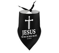 Dog Bandanas Jesus The Way The Truth The Life Puppy Pet V-Neck Bibs Scarf Triangle Adjustable Kerchief Accessories for Small Medium Large Puppy Cat