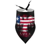 Dog Bandanas Liberia Liberian Flag America Eagle Puppy Pet V-Neck Bibs Scarf Triangle Adjustable Kerchief Accessories for Small Medium Large Puppy Cat